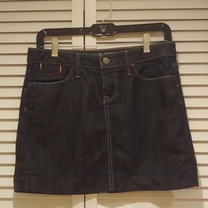 Dark blue denim skirt